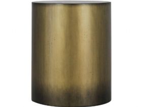 Giovanny brass finish modern round lamp table available at Lee Longlands