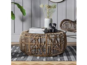 Willow rattan cage coffee table
