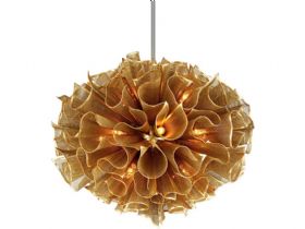 Pulse 16 light gold pendant available at Lee Longlands