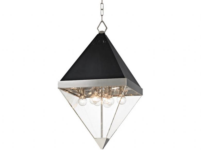Coltrane nickel 8 light pendant for ceiling available at Lee Longlands