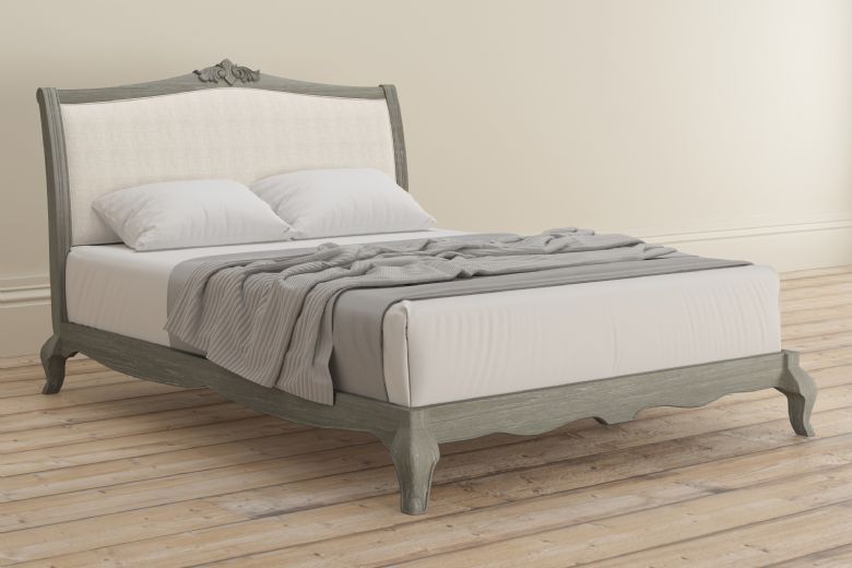 Camille classic style solid Oak double bed available at Lee Longlands