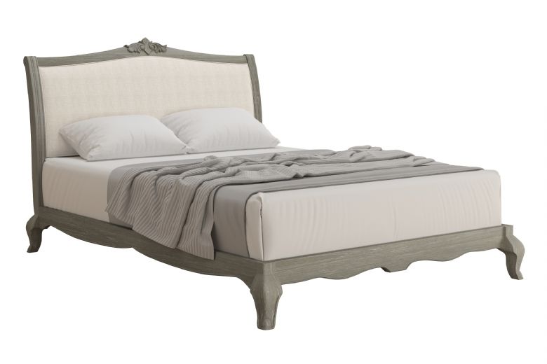 Camille classic style 5&#038;#039;0 solid Oak king size bed available at Lee Longlands