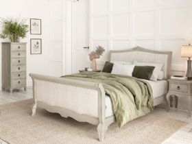 Camille classic style 5'0 solid Oak king size bed available at Lee Longlands