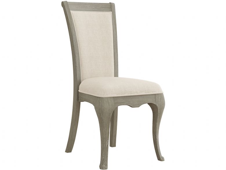Camille limed oak upholstered chair