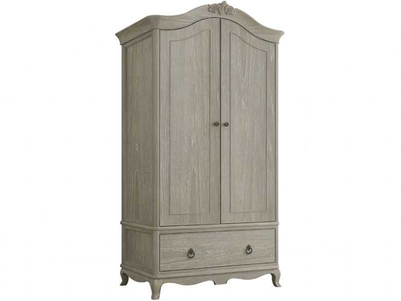 Camille limed oak wardrobe available at Lee Longlands