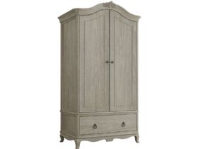 Camille limed oak 2 door 1 drawer classic wardrobe available at Lee Longlands