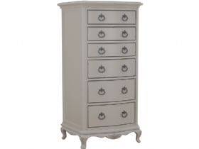 Etienne French style distressed grey tallboy available at Lee Longlands