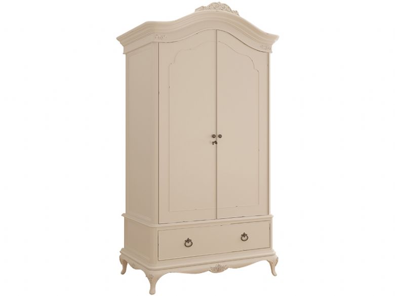 Ivory French style off white 2 door wardrobe available at Lee Longlands