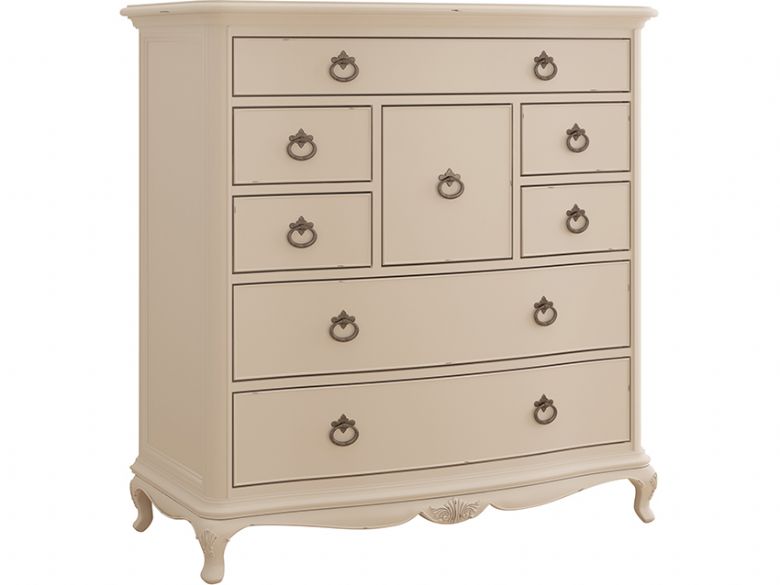 Ivory french style painted off white 8 draw chest of draws available at lee longlands