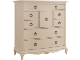 Ivory french style painted off white 8 draw chest of draws available at lee longlands