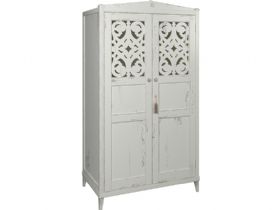 Atelier distressed white 2 door wardrobe available at Lee Longlands