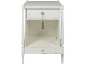 Atelier 1 drawer white bedside table