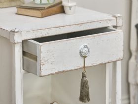 Atelier distressed bedside with drawer