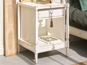 Atelier white distressed furniture with tassles