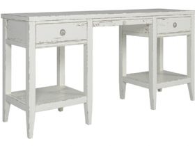 Atelier distressed finish white dressing table vanity table available at Lee Longlands