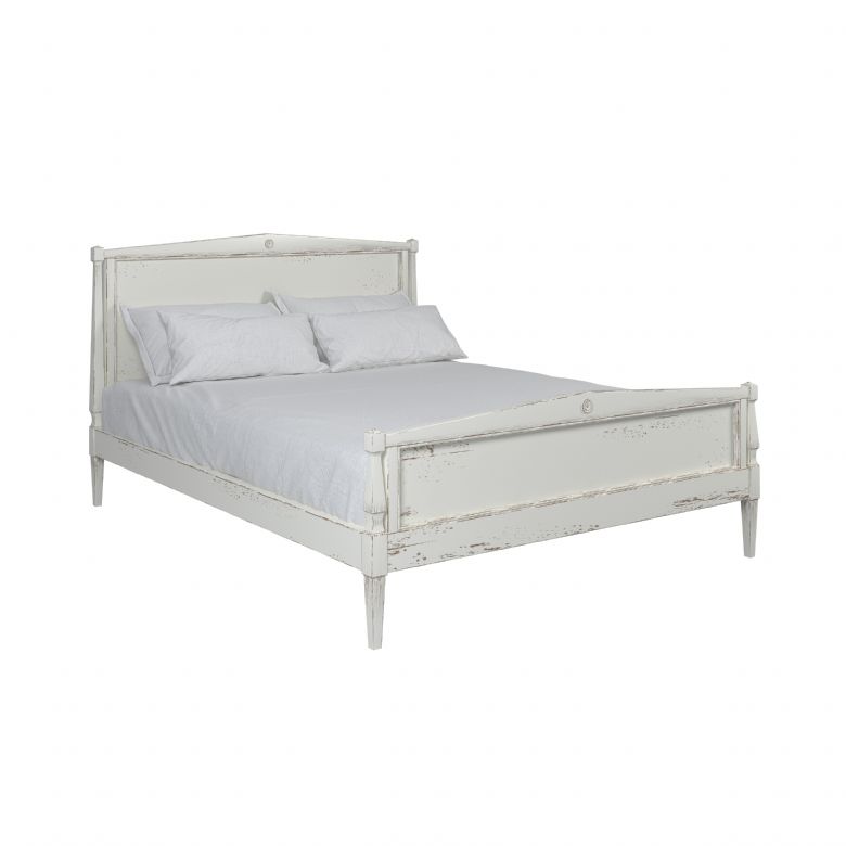 Atelier distressed 4'6 bed frame