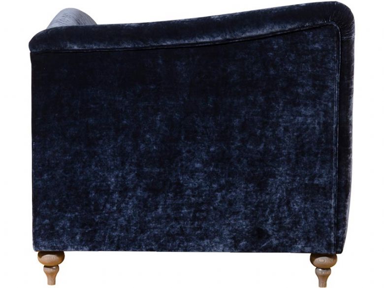 Monique blue fabric four seat sofa