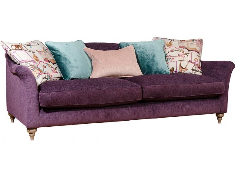 Lamour fabric purple sofa