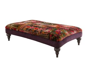 Lamour velvet footstool available at Lee Longlands