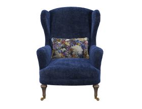 Crawford patterned blue chair in classic style