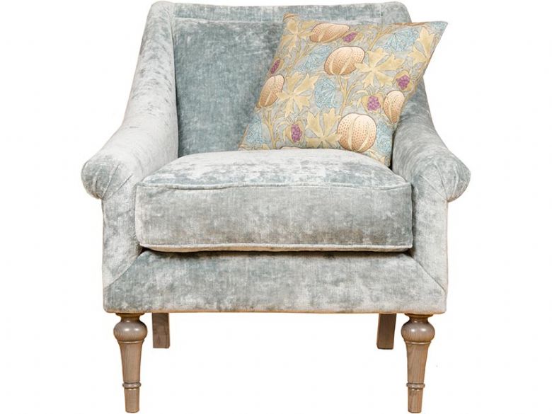 Garbo aquamarine chair available at Lee Longlands