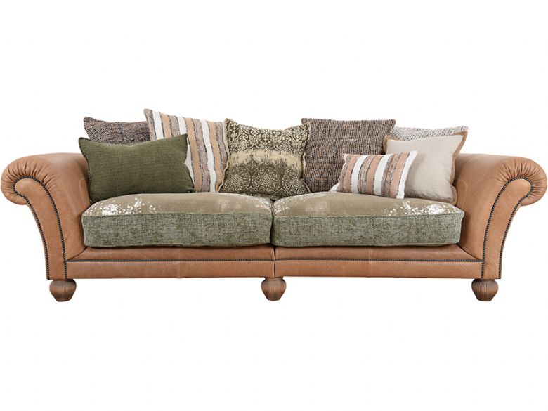 Tetrad Montana leather and fabric grand sofa available at Lee Longlands