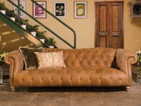 Tetrad Matisse grand sofa in Rancho hide Cognac