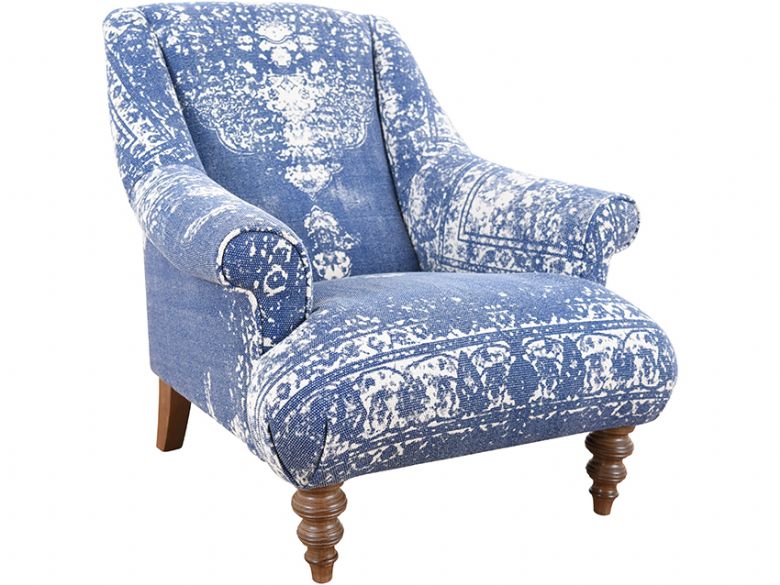 Tetrad Jacaranda blue fabric chair
