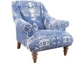 Tetrad Jacaranda blue fabric chair