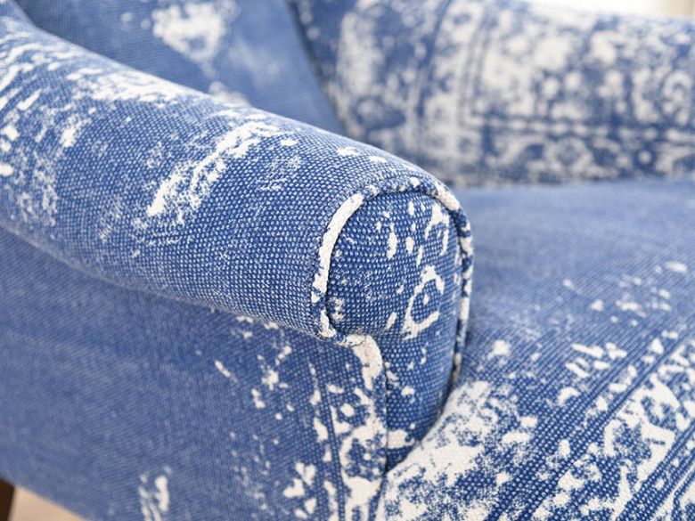 Tetrad Jacaranda patterned fabric armchair