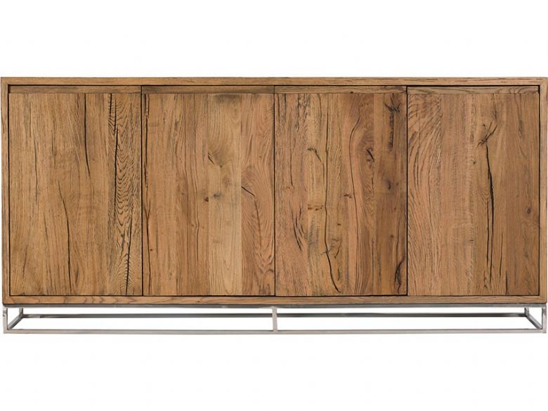 Olette rustic wood 4 door sideboard available at Lee Longlands