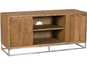 Olette wood and metal small TV unit