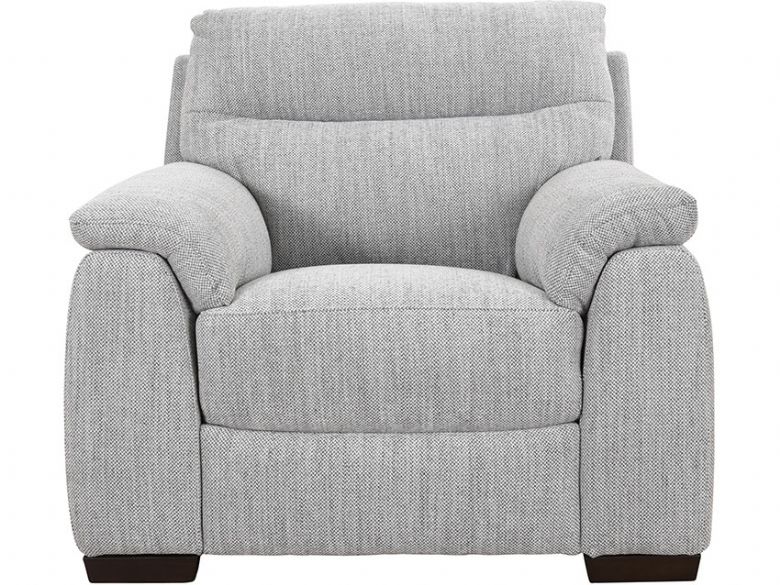 Odette grey fabric armchair available at Lee Longlands