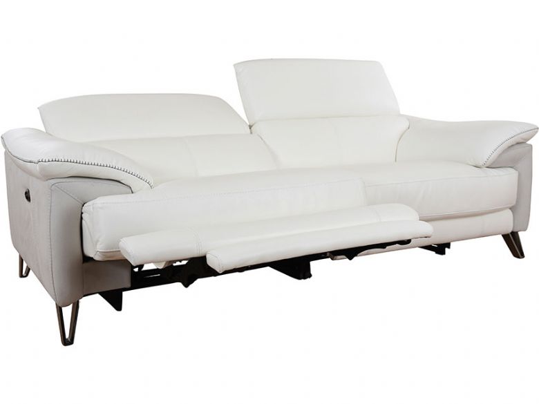 Romilly modern white power recliner sofa