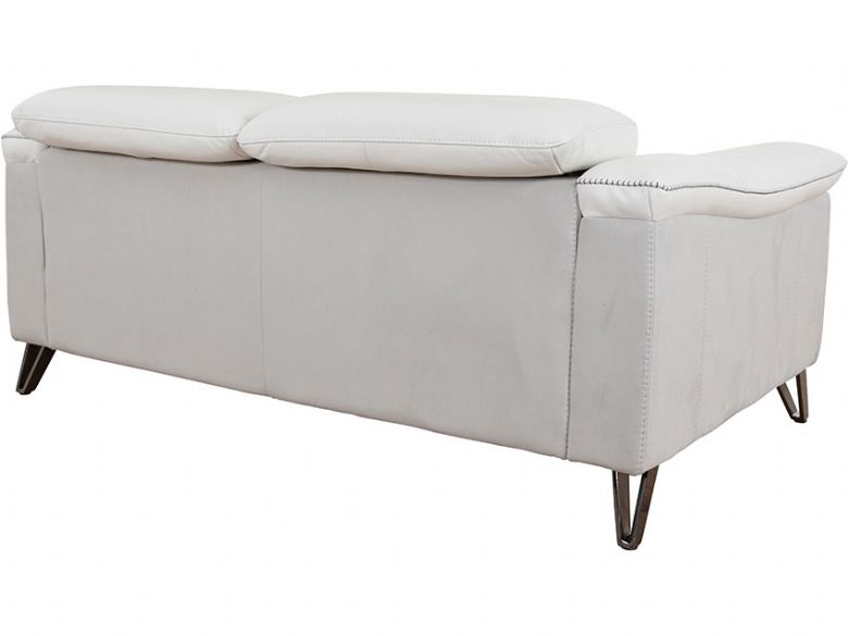 Romilly white modern two seater sofa