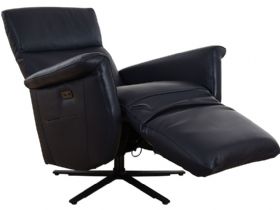 Bernice dark blue battery operated recliner chair