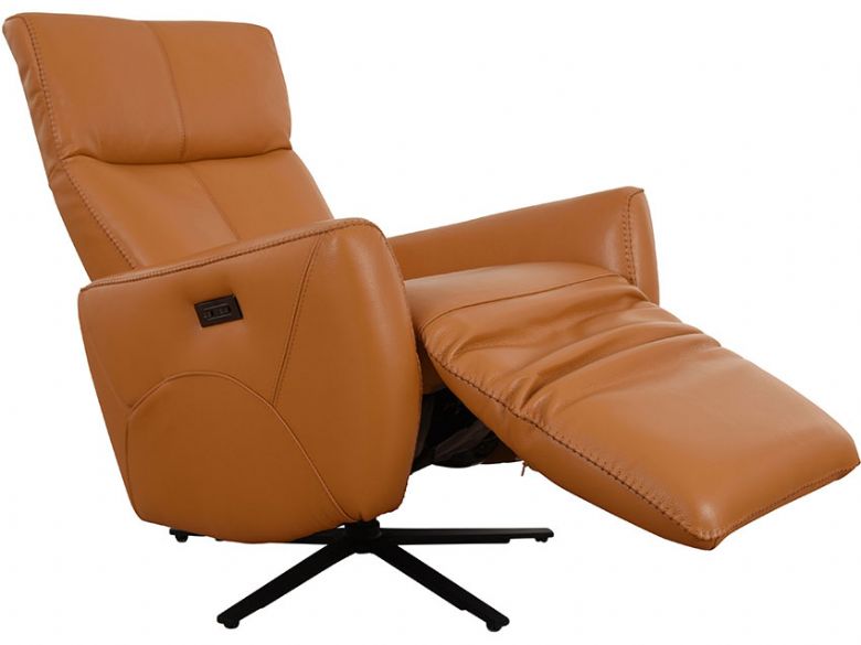 Eleanor brown leather dual motor recliner chair for home cinema