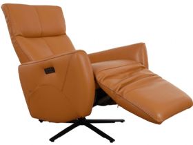 Eleanor brown leather dual motor recliner chair for home cinema