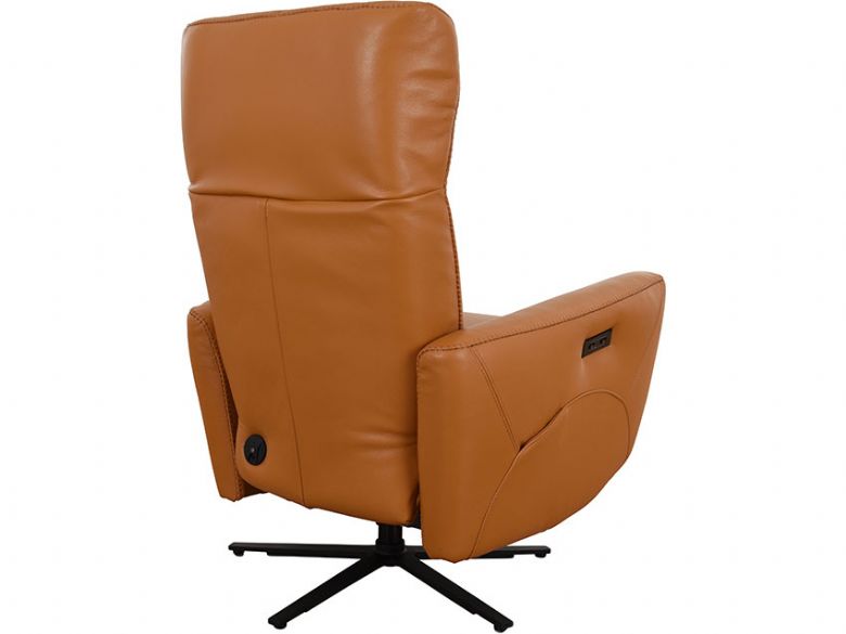 Eleanor leather recliner with swivel base