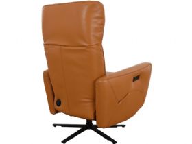 Eleanor leather recliner with swivel base