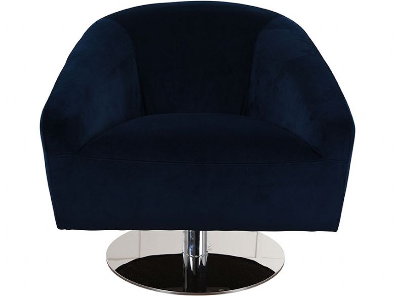 Bethany dark blue swivel chair available at Lee Longlands