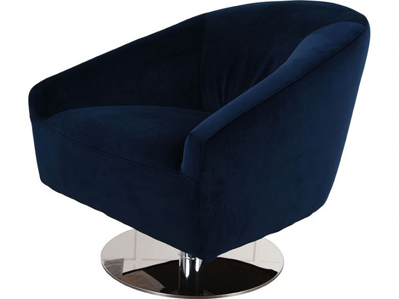 Bethany blue living room swivel chair