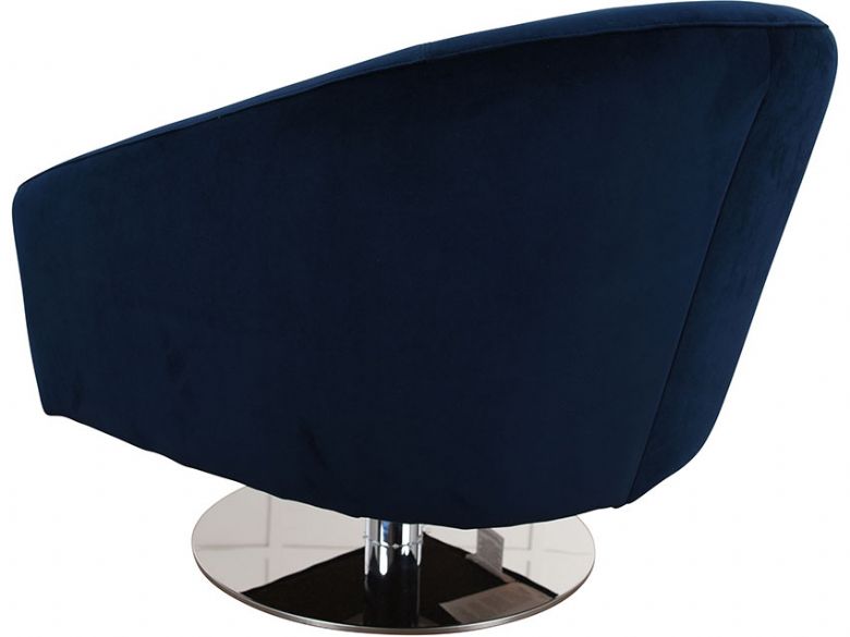 Bethany dark blue chair with swivel base