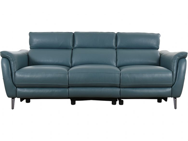 Arnold leather 3 seater power recliner sofa