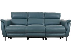 Arnold leather 3 seater power recliner sofa