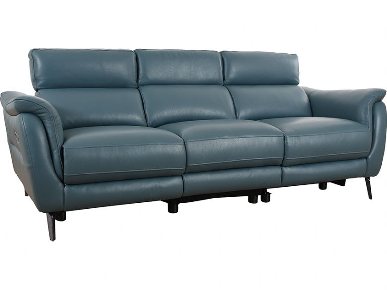 Arnold blue power recliner sofa