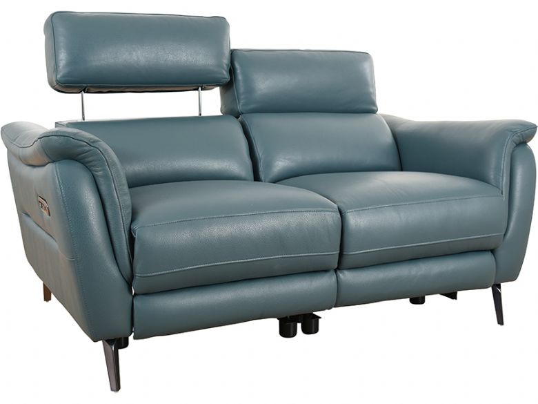 Arnold blue power recliner 2 seat sofa interest free credit available