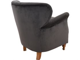 Paul chair in asphalt velvet
