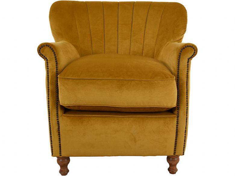 Paul Chair in Turmeric Velvet
