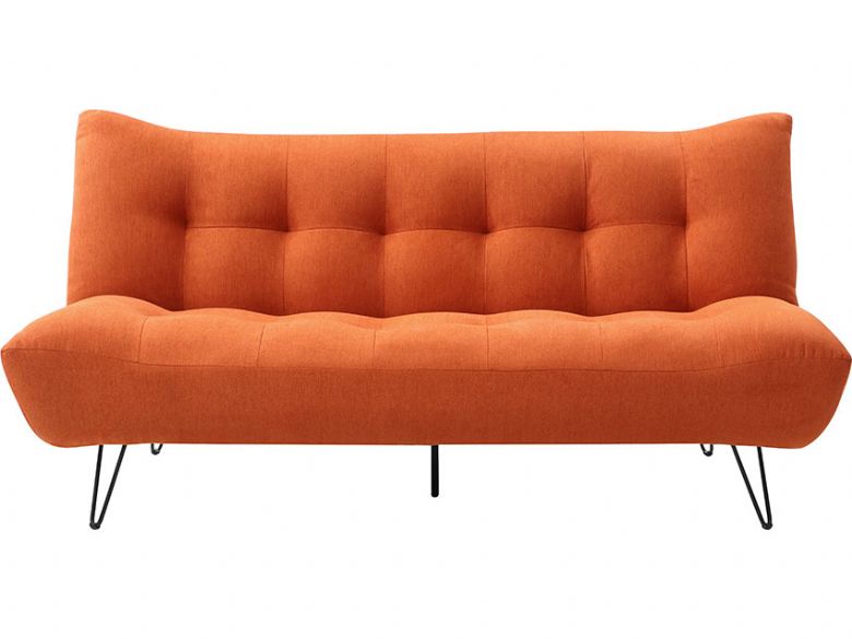 Marcello 3 Seater Orange Sofa Bed Lee, Marcello Leather Sofa